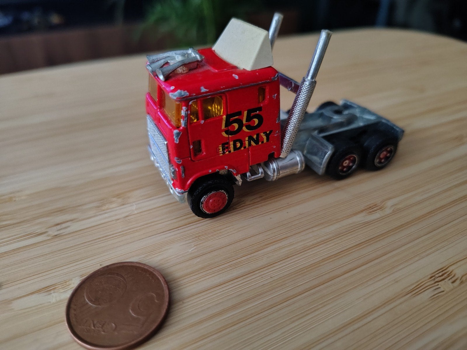 Vintage Majorette FDNY Fire Department truck nr. 55, Ophalen of Verzenden, Gebruikt