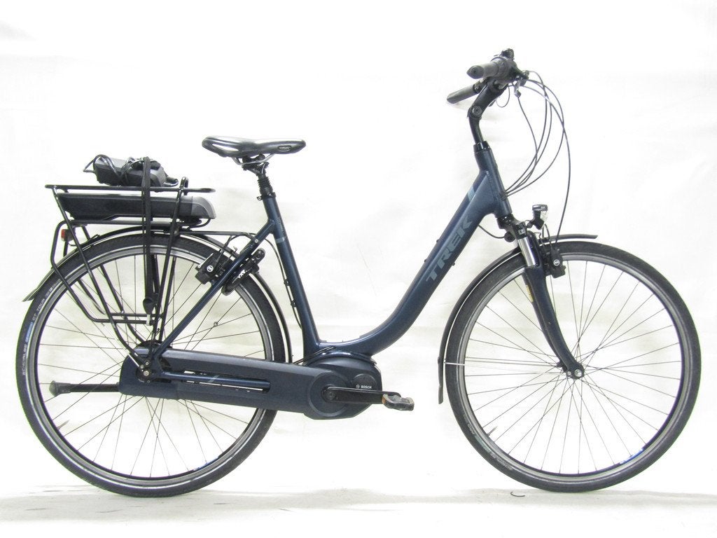 Trek Tm 450 blauw dames 55cm 28inch, Fietsen en Brommers, Elektrische fietsen, 55 tot 59 cm, Gebruikt, Overige merken