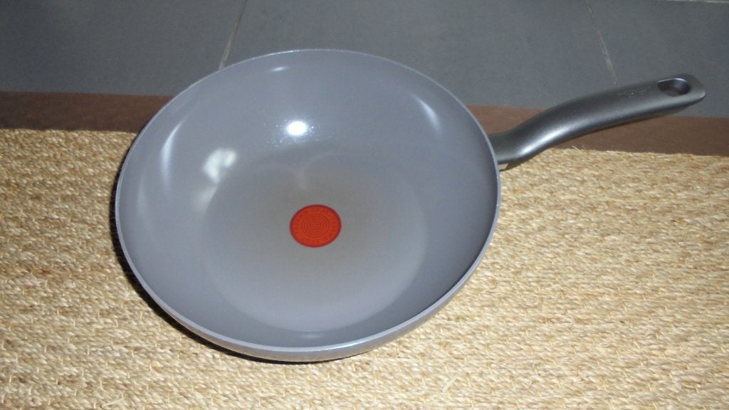 zgan tefal wok, doorsnee 29cm, Huis en Inrichting, Ophalen, Overige materialen, Tefal, Zo goed als nieuw