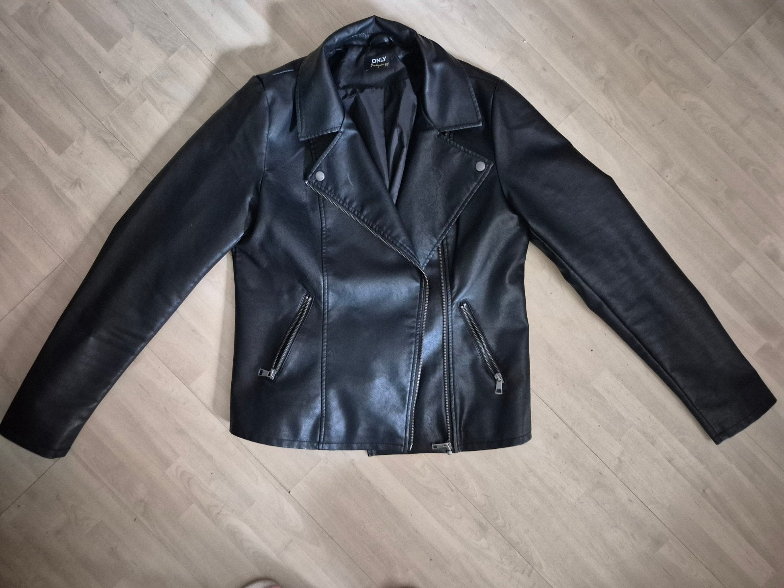 faux leren dames jack biker model, Kleding | Dames, Jasjes, Kostuums en Pakken, Ophalen, Nieuw, Maat 42/44 (L), Zwart