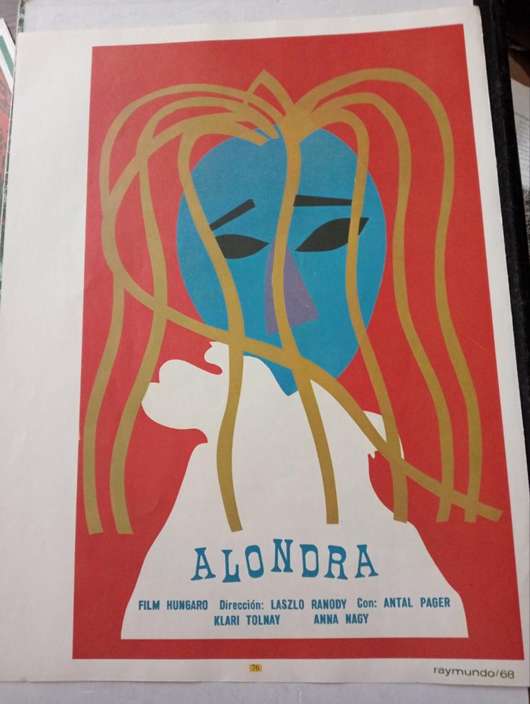 Film Hongarije affiche Cuba 1970 ontwerp Raymundo, Verzamelen, Ophalen of Verzenden, Gebruikt, A1 t/m A3, Film en Tv