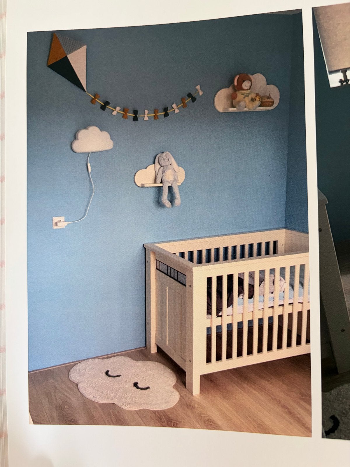 Toddie handgemaakte houten wolkenplankjes (set van 2), Overige merken, Ophalen of Verzenden, Zo goed als nieuw, Wit