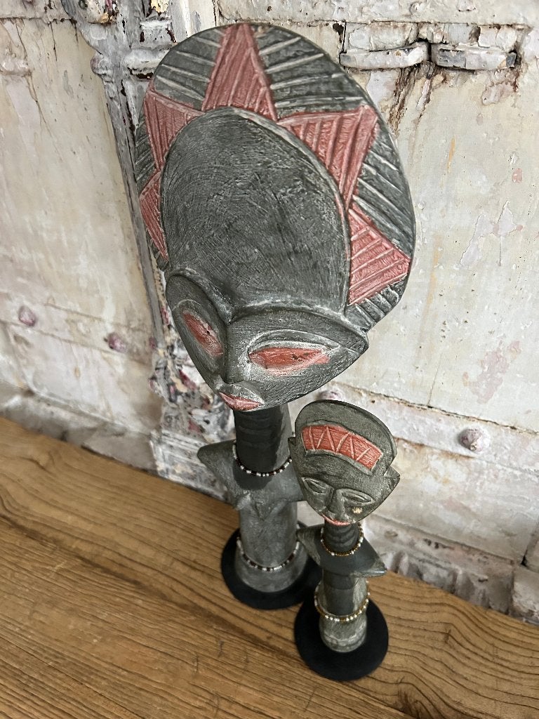 Afrikaanse houtsnijwerk beeld - Akua'ba Ashanti dolls, Ophalen of Verzenden