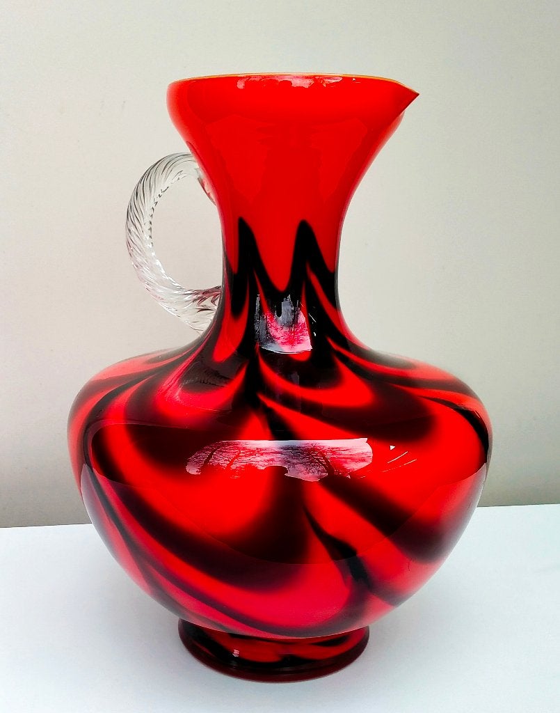 2x Italiaanse Murano Carlo Moretti Glaskunst Vaas Zie Omschr, Antiek en Kunst, Antiek | Glas en Kristal, Ophalen of Verzenden