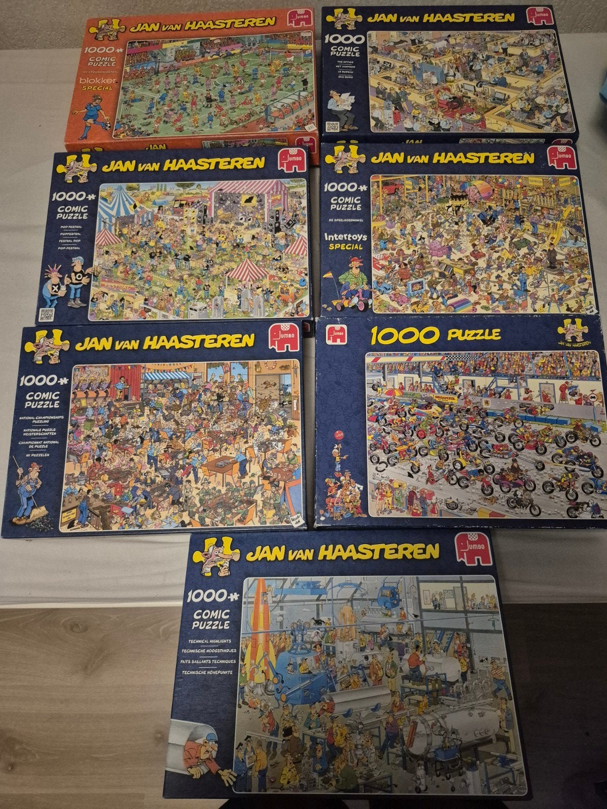 jan van haasteren puzzels, Ophalen of Verzenden, 500 t/m 1500 stukjes, Zo goed als nieuw