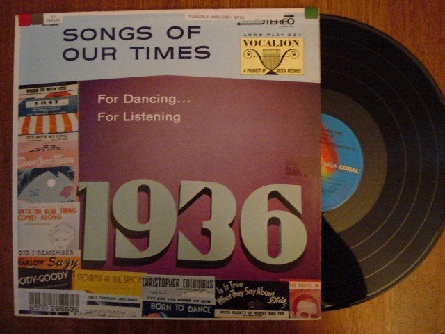 Marlene Fingerle and Arthur Schutt - Songs of our times 1936, Ophalen of Verzenden, 1970 - 1979, Gebruikt, 12 inch