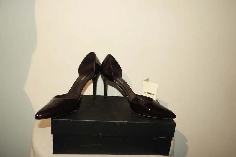 Jil Sander mooie pumps midden stuk open aparte tint 39, Kleding | Dames, Pumps, Bruin, Verzenden, Zo goed als nieuw
