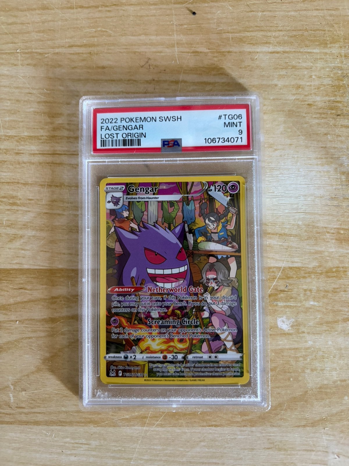 Gengar tg06 psa 9, Ophalen of Verzenden, Zo goed als nieuw
