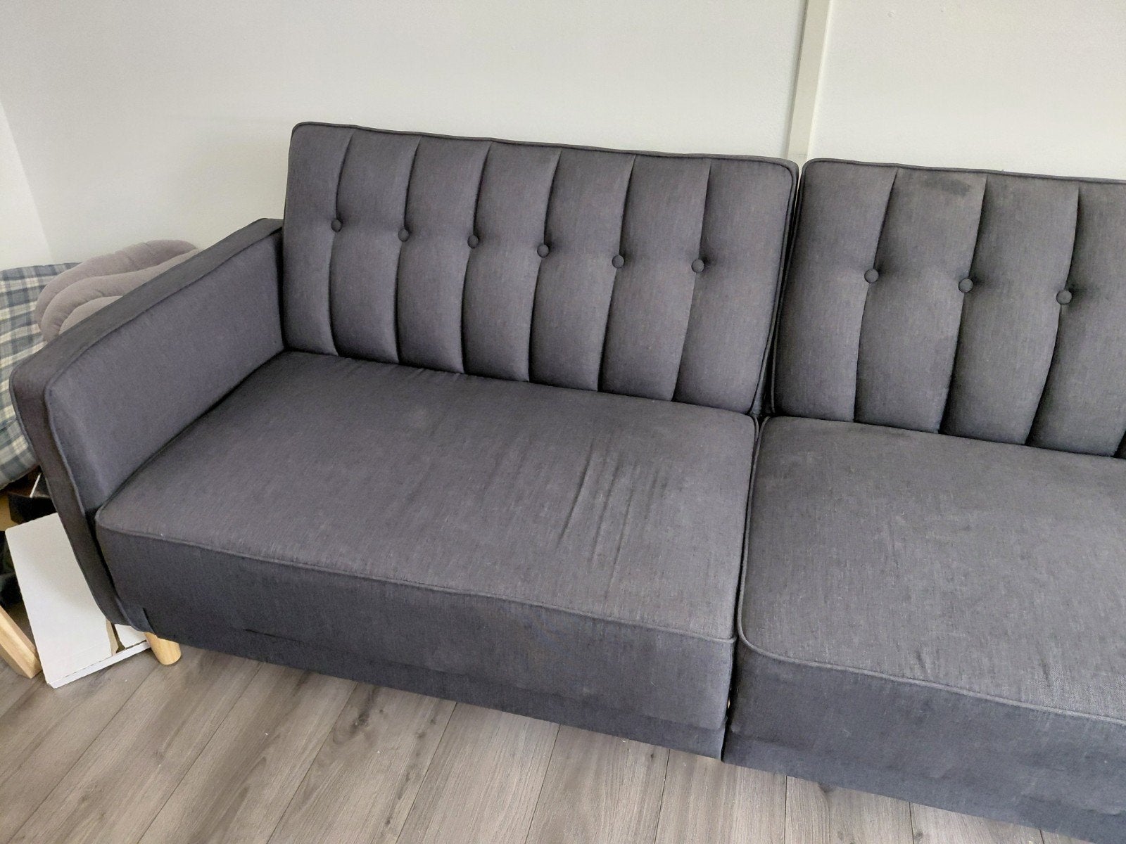 JYSK Tiveden slaapbank - Grijs, Ophalen, Gebruikt, 200 cm, Grijs