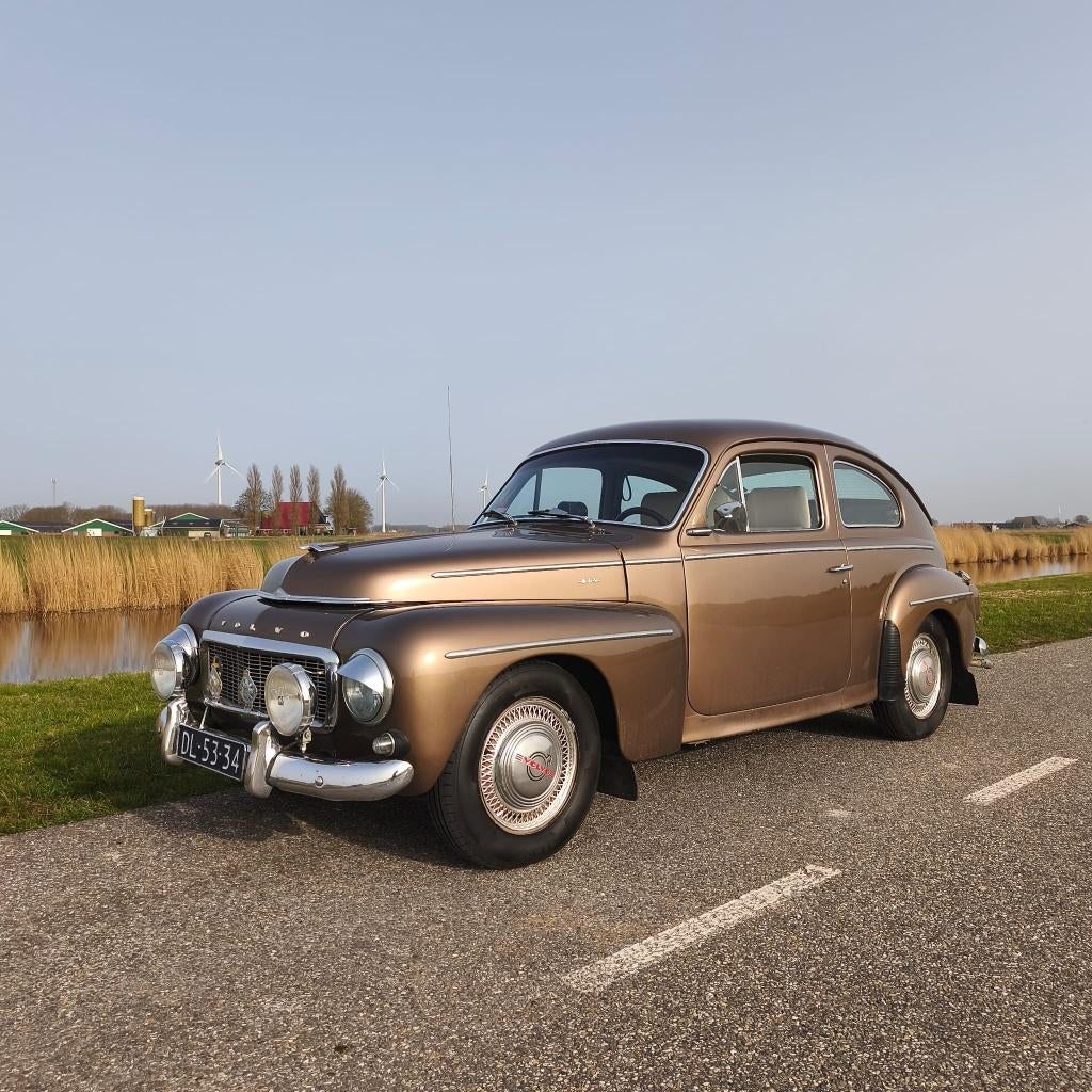 Volvo PV544 Katterug 1961, Auto's, Achterwielaandrijving, Beige, Bruin, Bedrijf