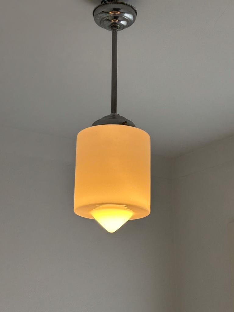 Art deco habnglamp, Ophalen, Gebruikt, 50 tot 75 cm, Art deco