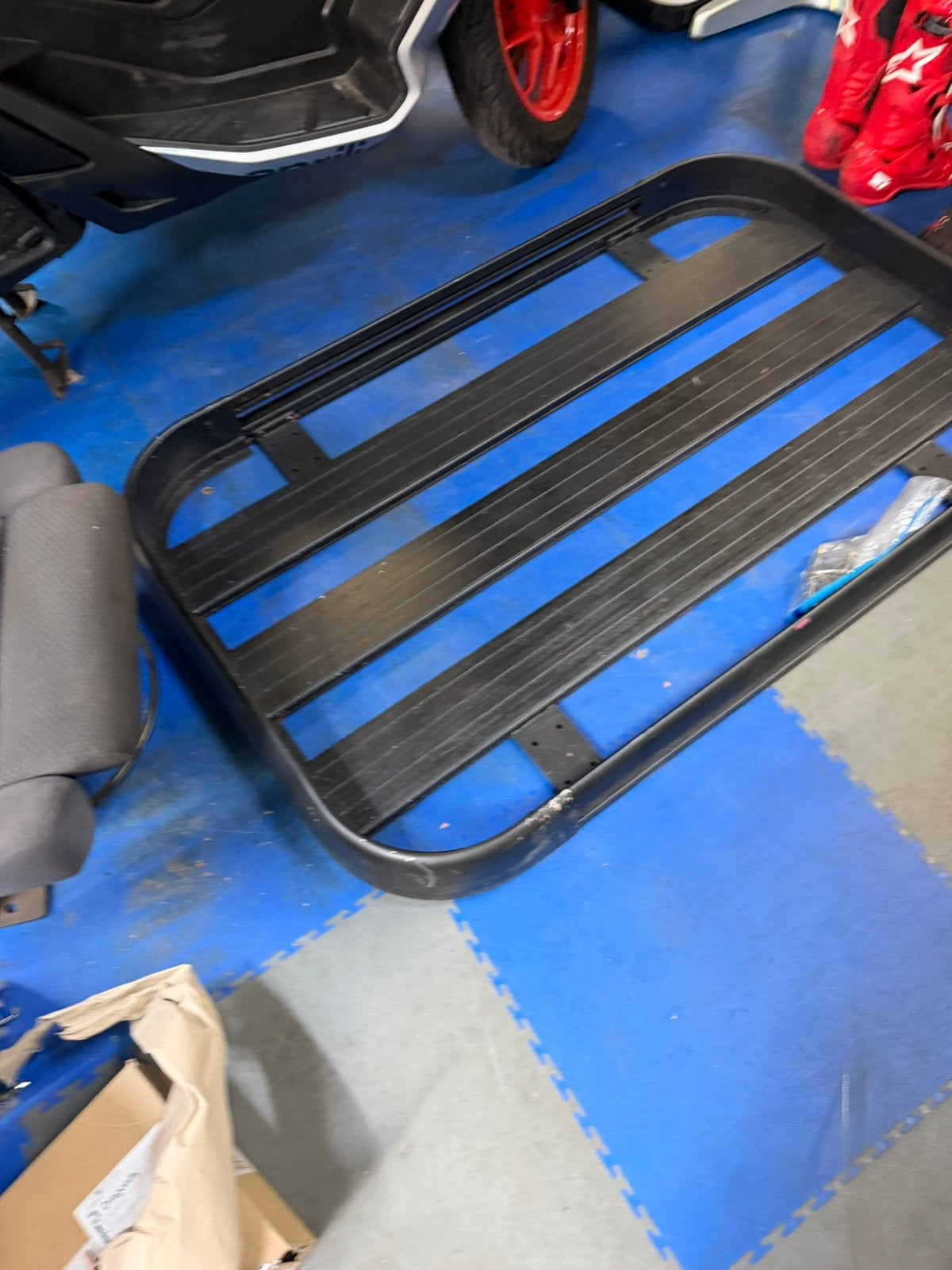 Dakrek roofrack bagagerek zwart garbagerum rammelbakkenreis, Ophalen, Gebruikt