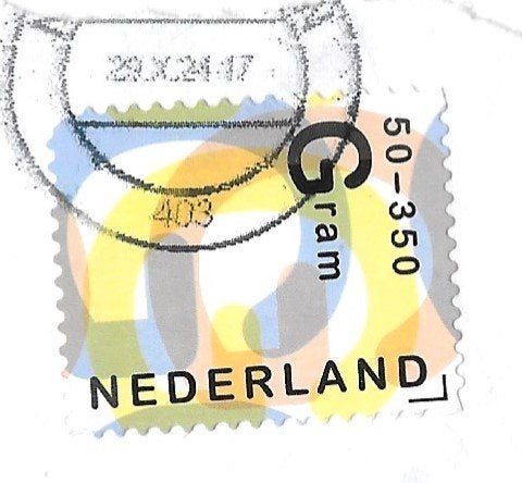 Pakketzegel  Nederland 50-350, Ophalen of Verzenden, Na 1940, Gestempeld