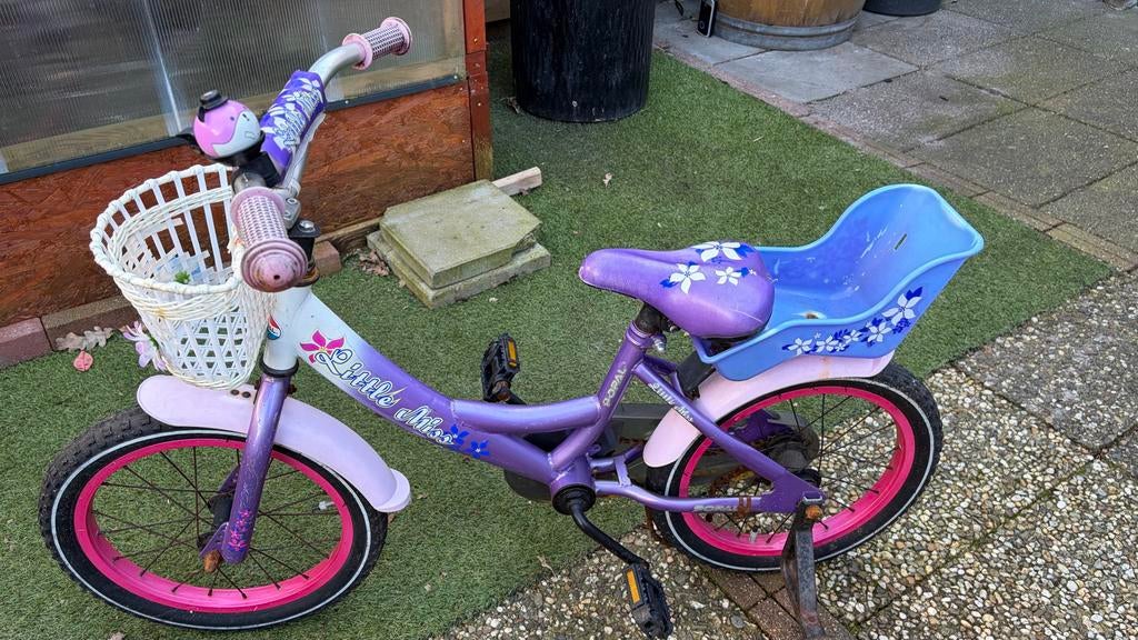 Kinderfietsje Little Miss, Ophalen, Gebruikt, 16 tot 20 inch