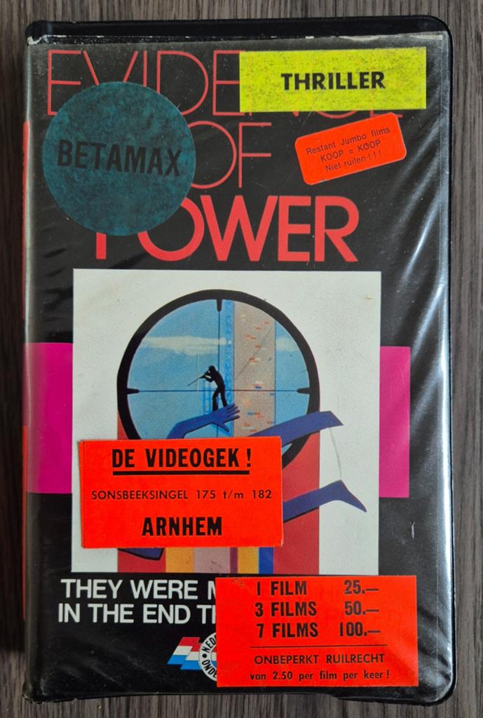 Betamax Evidence Of Power (Ex-Rental Videotheek), Vanaf 16 jaar, Ophalen of Verzenden, Gebruikt, Horror