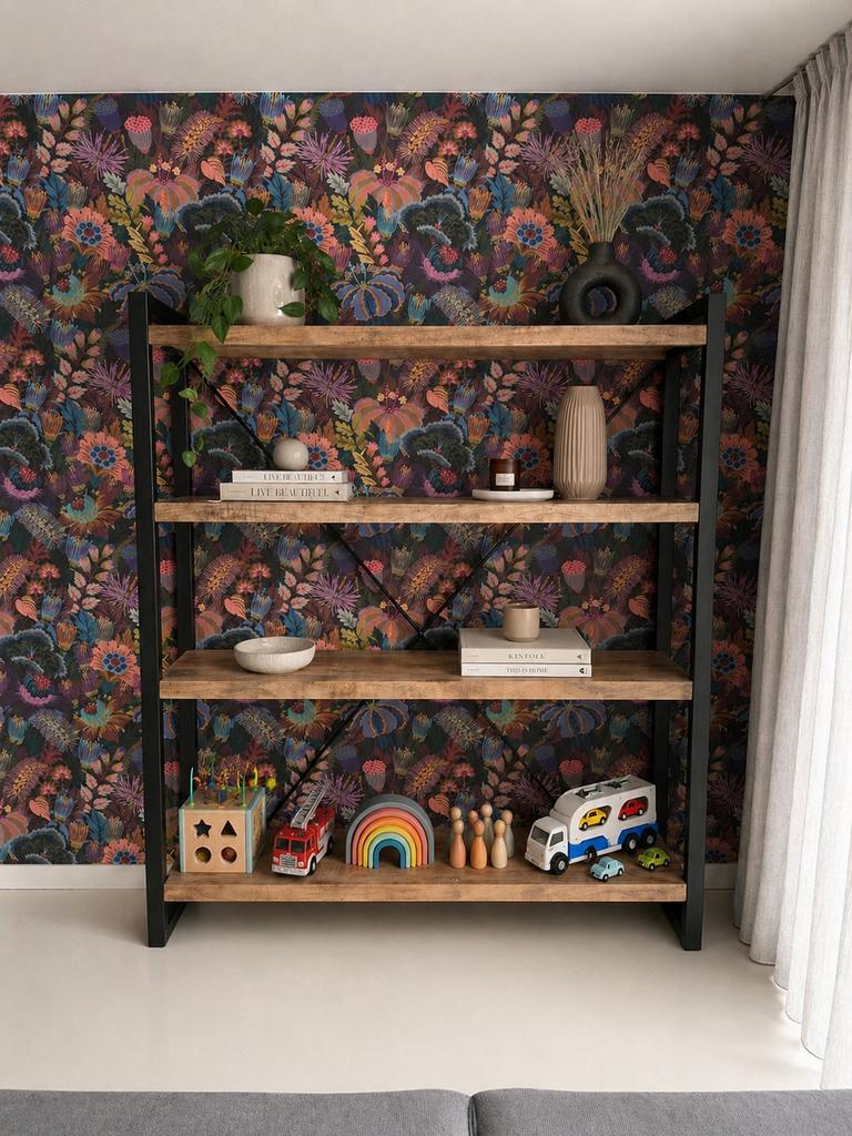 Goossens Arcade Boekenkast Mangohout 160x200x40 cm, Huis en Inrichting, Kasten | Boekenkasten, Ophalen, Met plank(en), 150 tot 200 cm