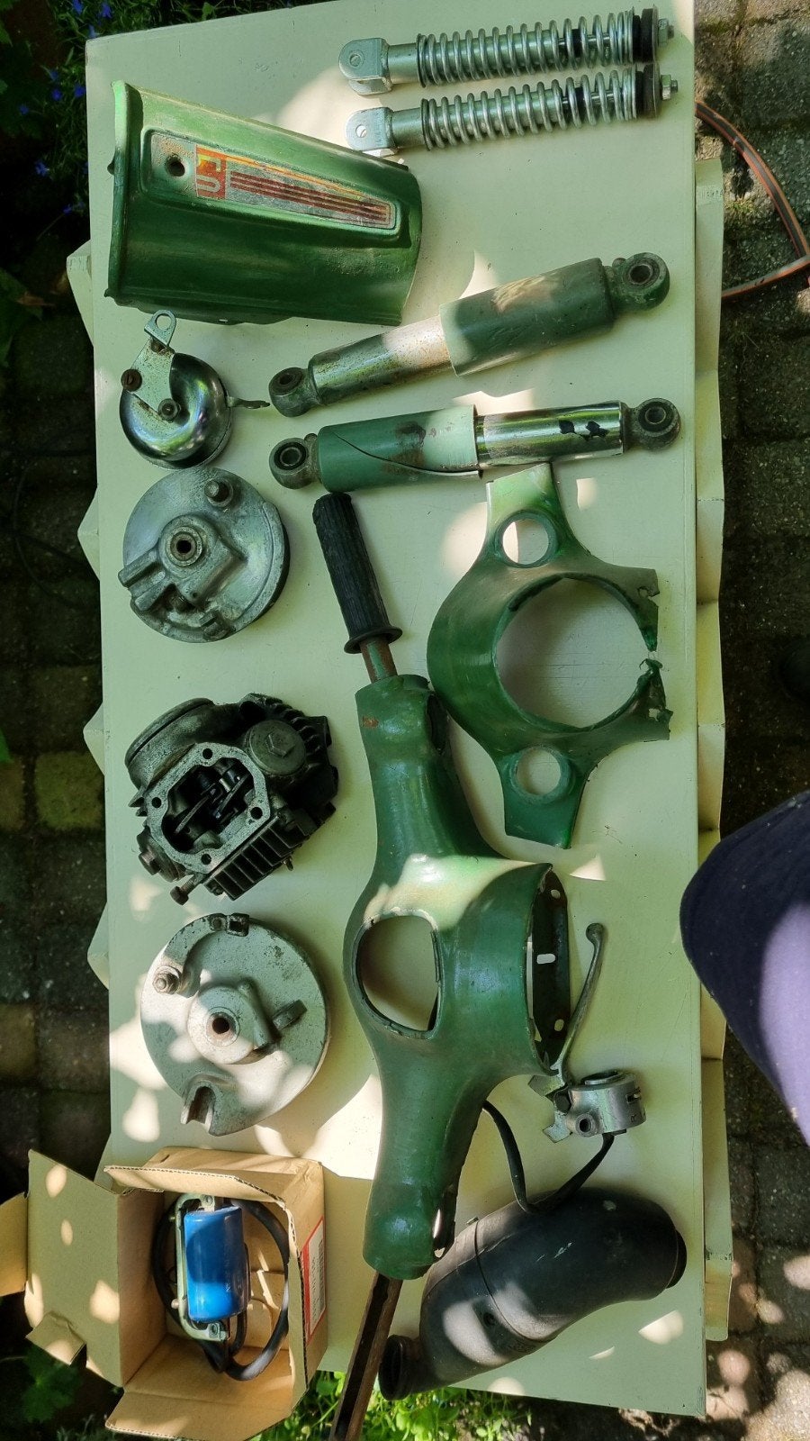 Honda C50 onderdelen inclusief gedeeltelijk motorblokje, Ophalen, Gebruikt, Overige modellen