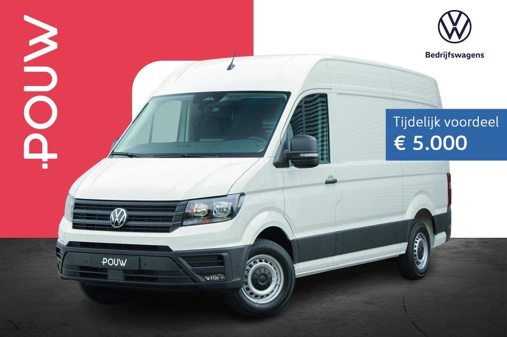 Volkswagen Crafter 35 2.0 TDI 140pk L3H3 Highline | Zij Schu, Auto's, Bestelauto's, Voorwielaandrijving, 12 maanden, Stof, 4 cilinders