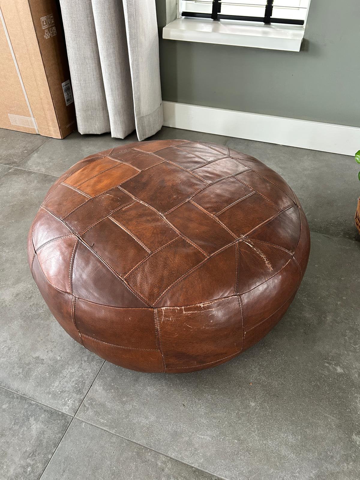 Poef, Ophalen, Zo goed als nieuw, Rond, Minder dan 50 cm