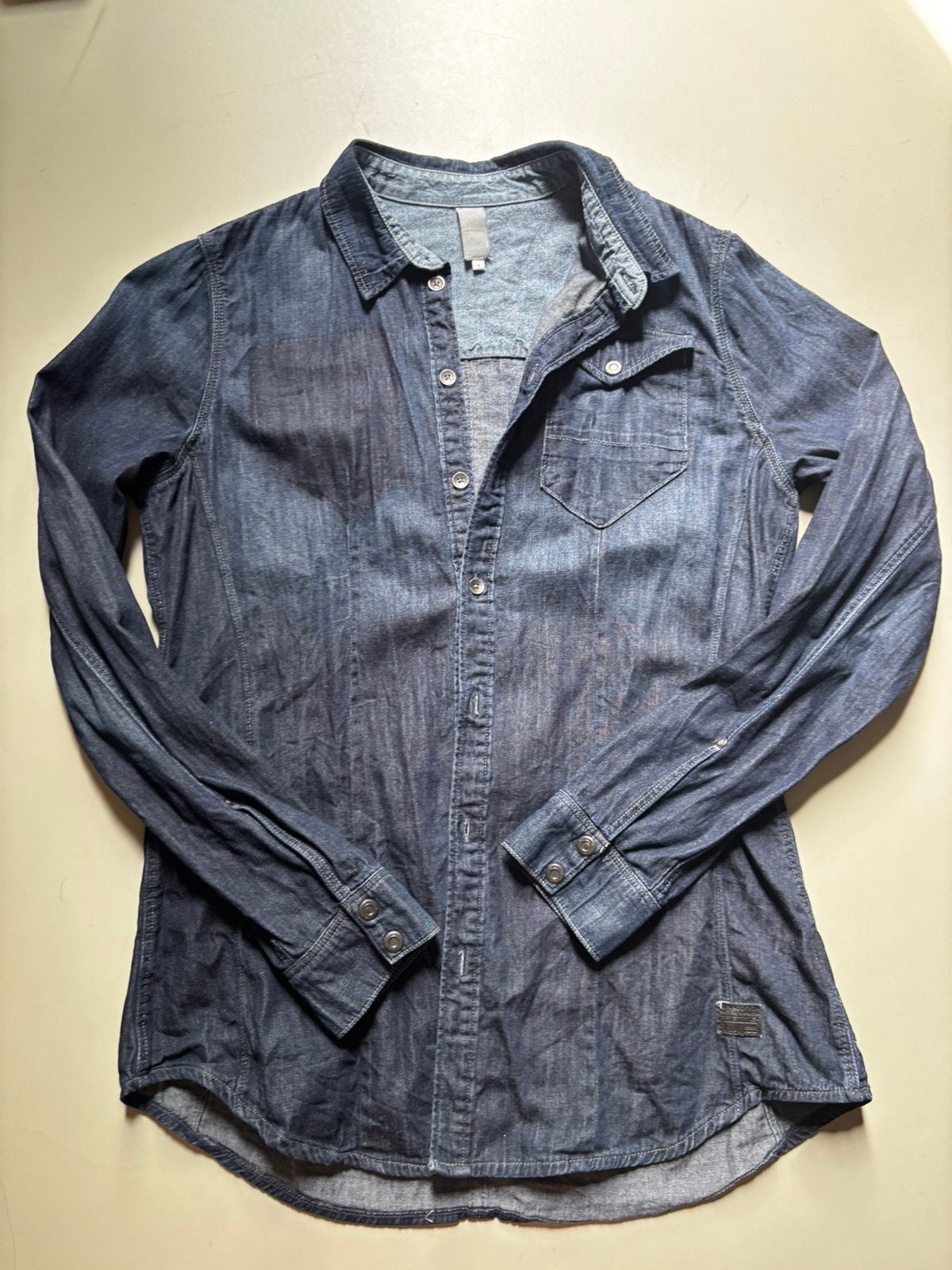 Spijkerblouse van G-Star maat M, Ophalen of Verzenden, Zo goed als nieuw, Maat 38/40 (M), Blauw