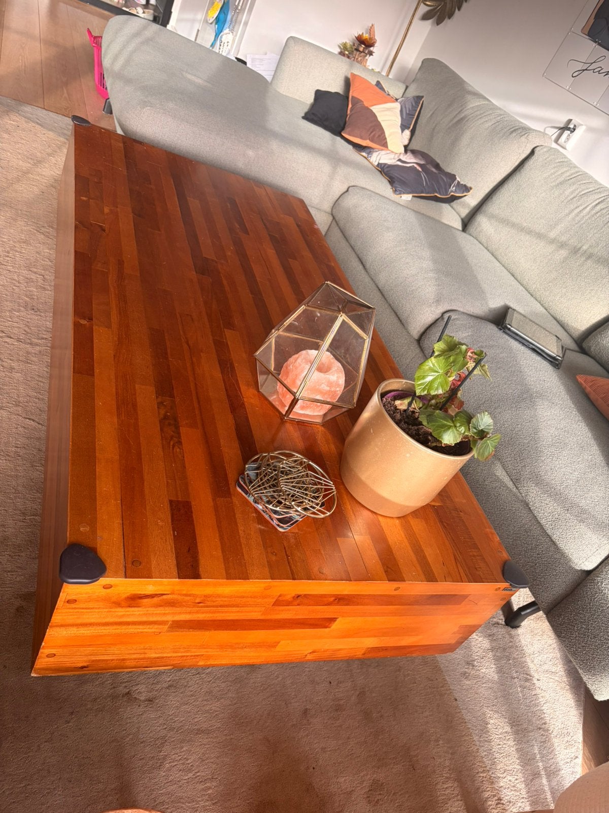 Houten salontafel Don afmetingen 39x70x140, 100 tot 150 cm, Zo goed als nieuw, Modern, Minder dan 50 cm