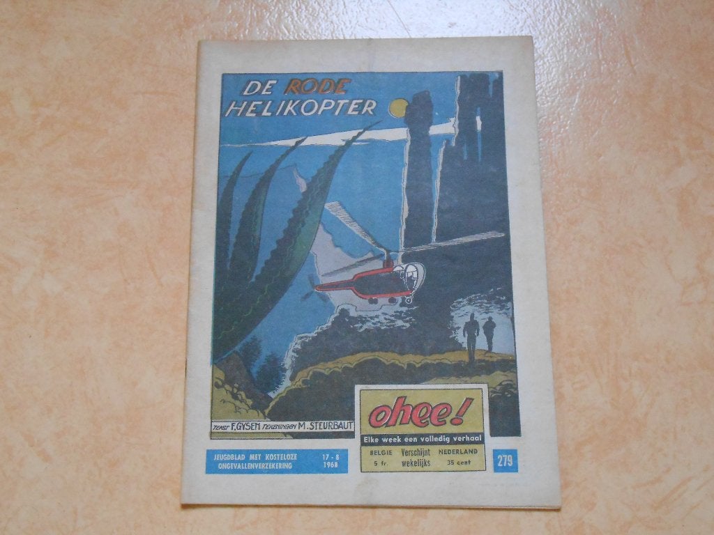 Ohee 279 De rode helikopter 1968., Eén stripboek, Ophalen of Verzenden, Zo goed als nieuw