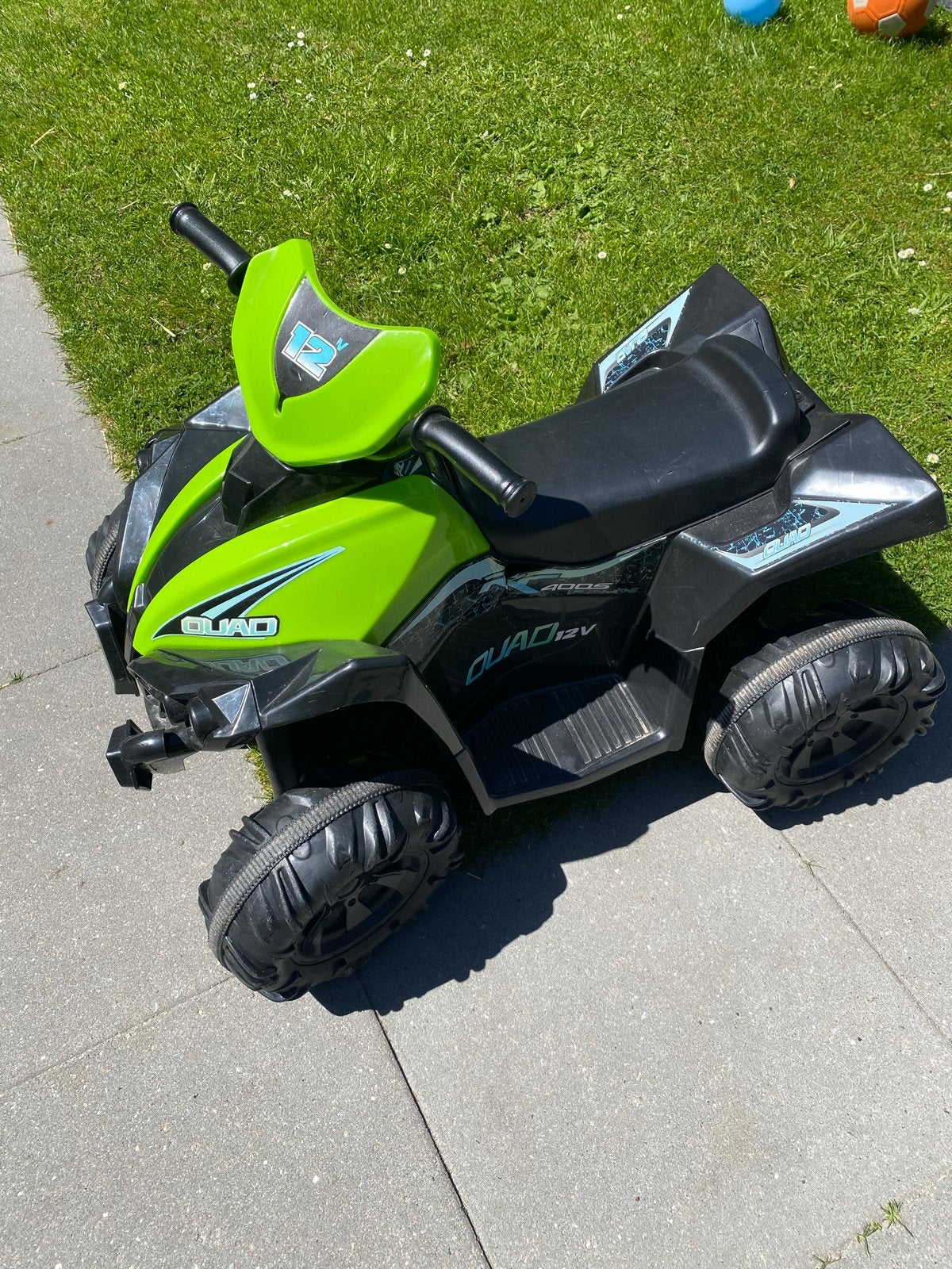 Elektrische kinderquad 12V - Groen/Zwart, Ophalen, Gebruikt, Overige typen