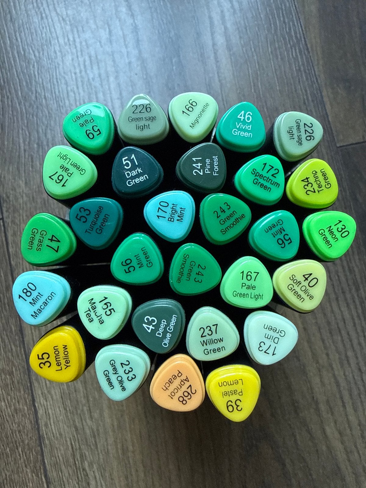 Decotime Action alcoholmarkers - Groentinten set, Groen, Ophalen of Verzenden, Zo goed als nieuw, Overige merken