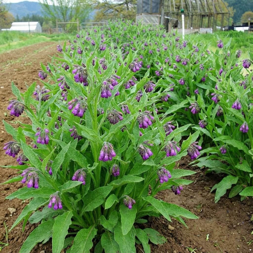 Smeerwortel 'Bocking 14', Ophalen, Zomer, Vaste plant, Bodembedekkers