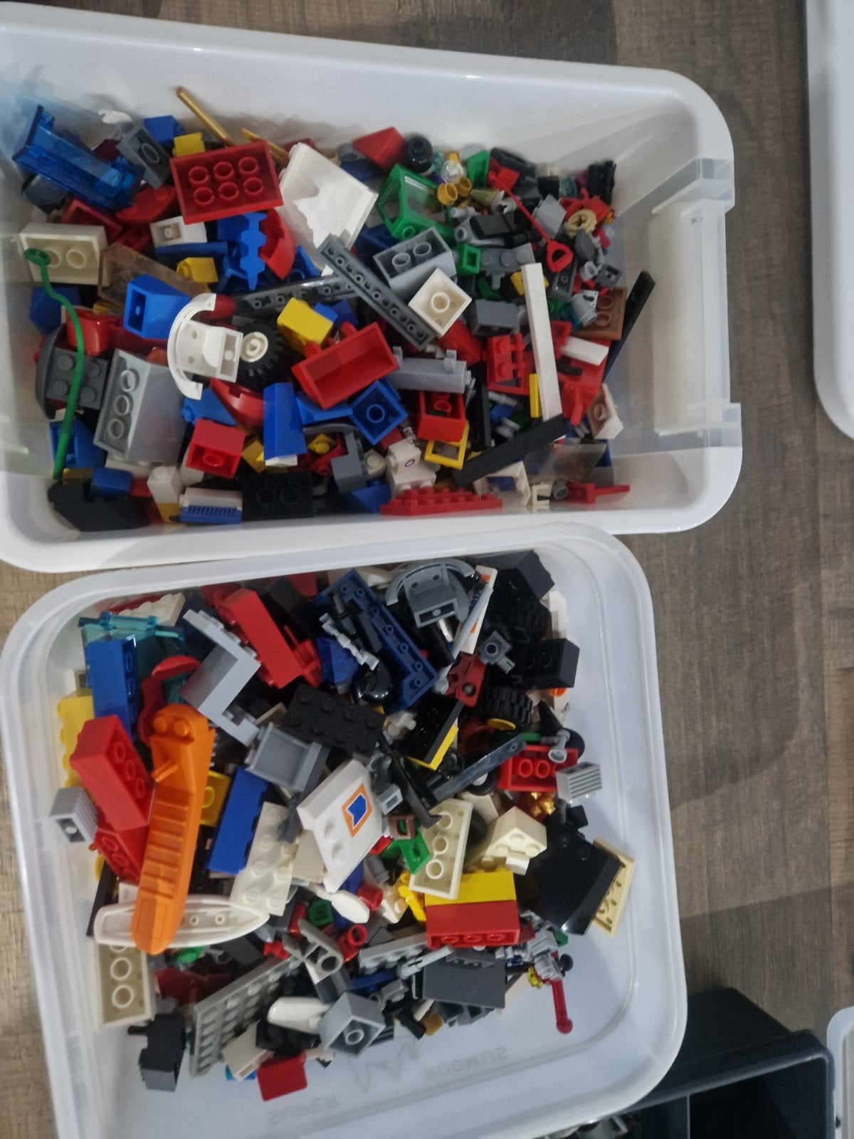 Grote partij LEGO blokken en figuren in opbergbox, Ophalen of Verzenden