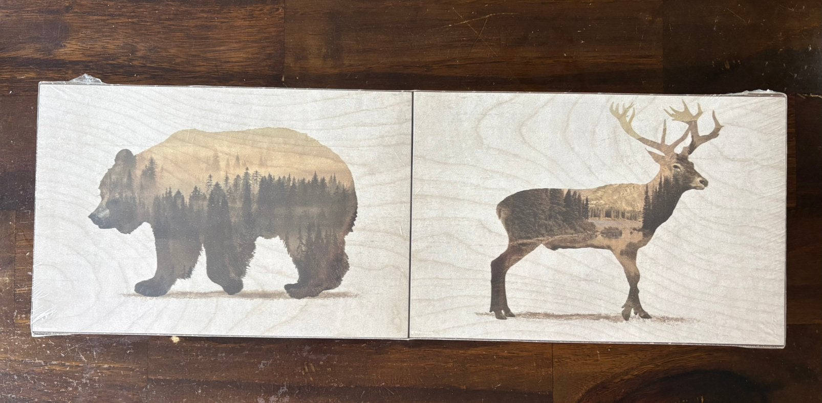 Nieuwe wandlijstjes van IKEA met beer en eland, 30 cm, Zwart, Nieuw, Ophalen of Verzenden