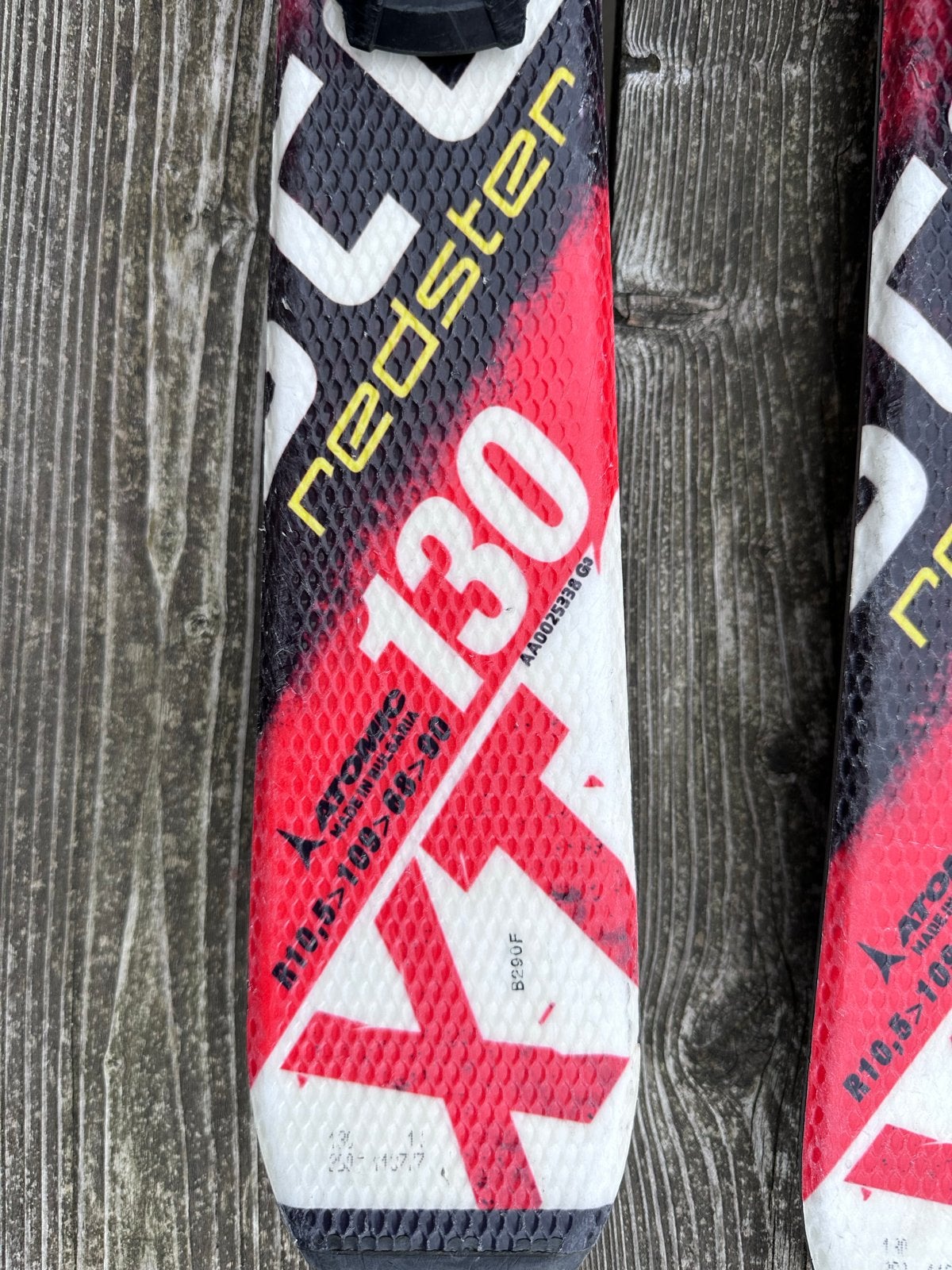 Atomic Redster XT 130 ski's met bindingen, Gebruikt, 100 tot 140 cm, Ophalen of Verzenden, Atomic