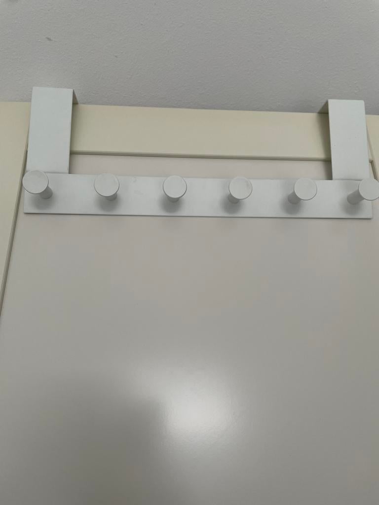 IKEA ENUDDEN Deurhanger met 6 haken - Wit, Ophalen, 50 tot 100 cm, Zo goed als nieuw, Minder dan 25 cm