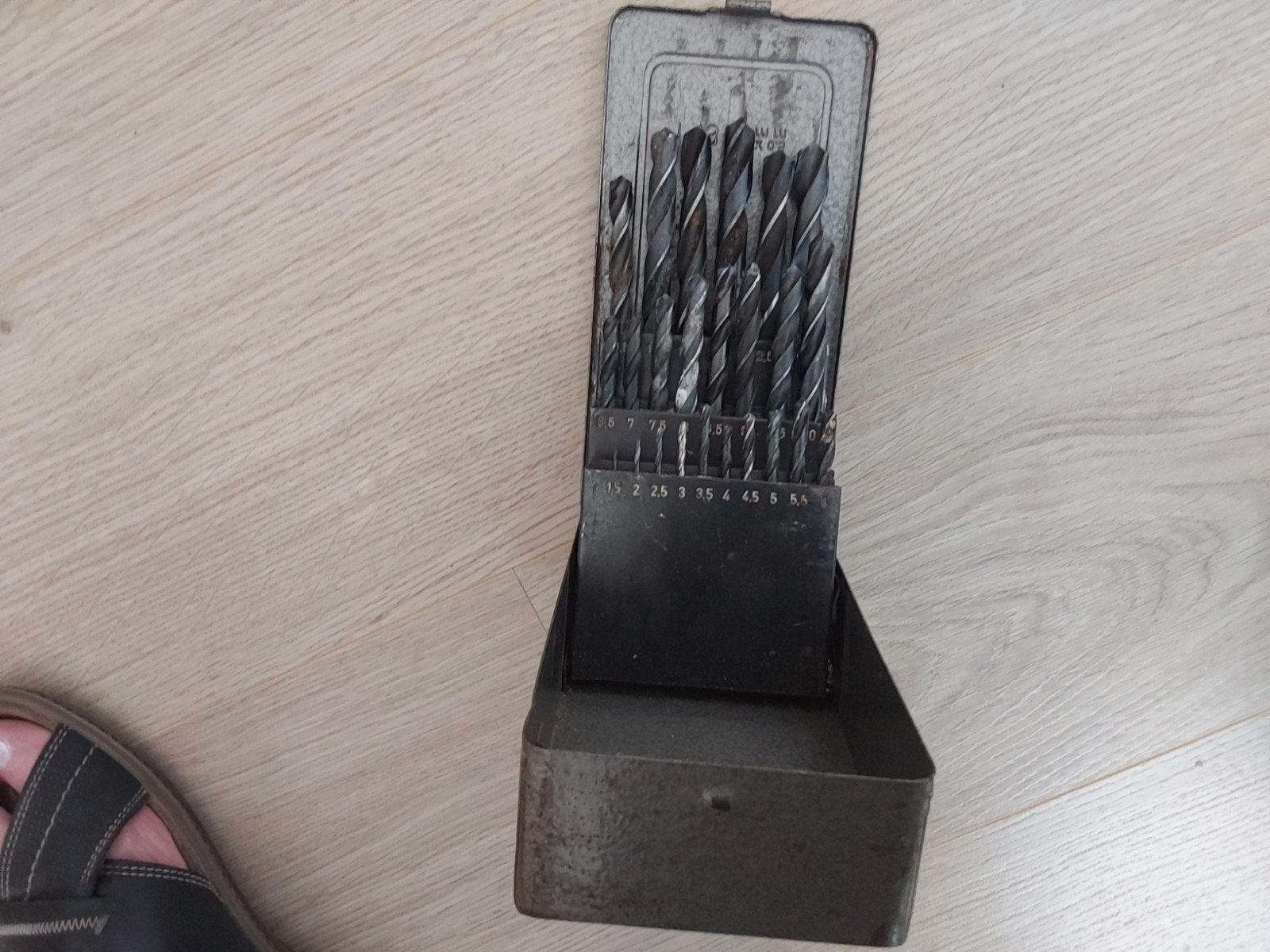 Vintage Boorset in Metalen Doos, Ophalen of Verzenden, Gebruikt, Overige typen