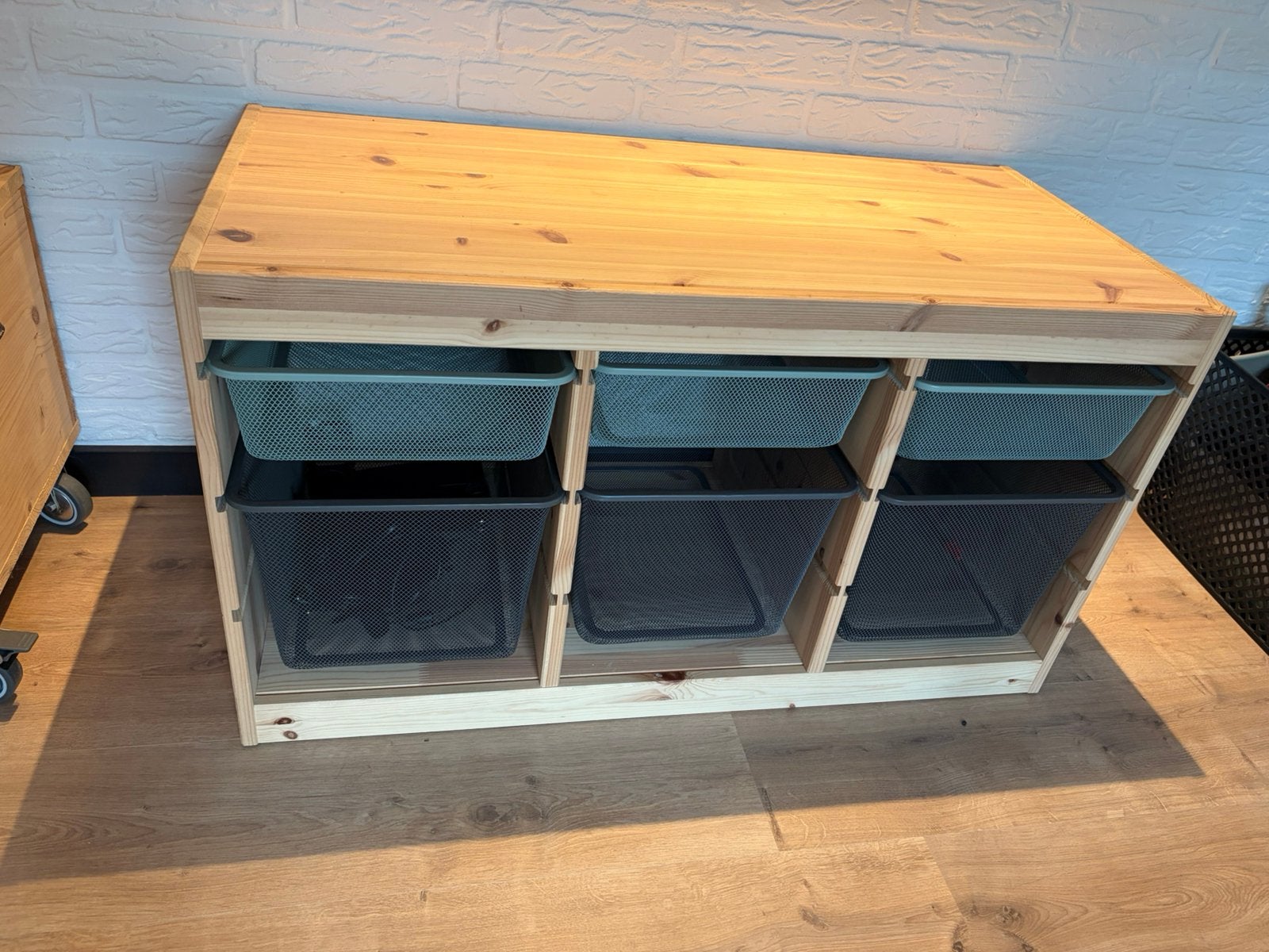 Ikea trofast kast met stevige mesh lades, Ophalen, Grenenhout, 50 tot 100 cm, Zo goed als nieuw