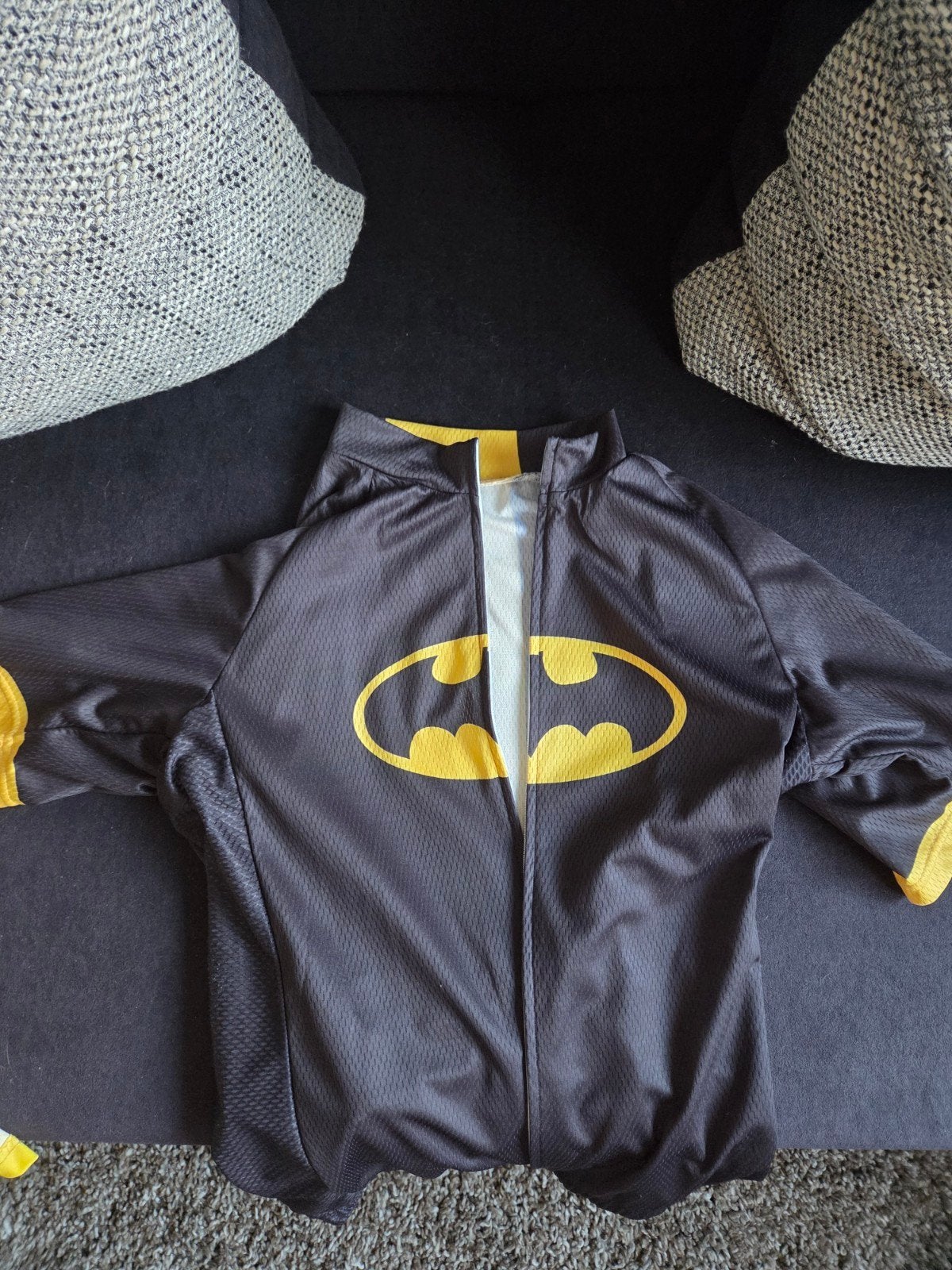 Batman Fietskleding Set - Shirt en Broek, Ophalen of Verzenden, Zo goed als nieuw, Carnaval