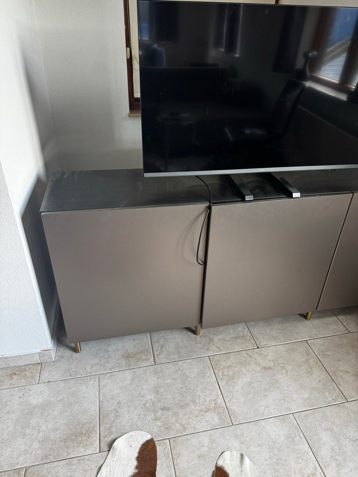IKEA Besta TV-meubel - Standaard maten, Overige materialen, Gebruikt, 100 tot 150 cm, Ophalen of Verzenden