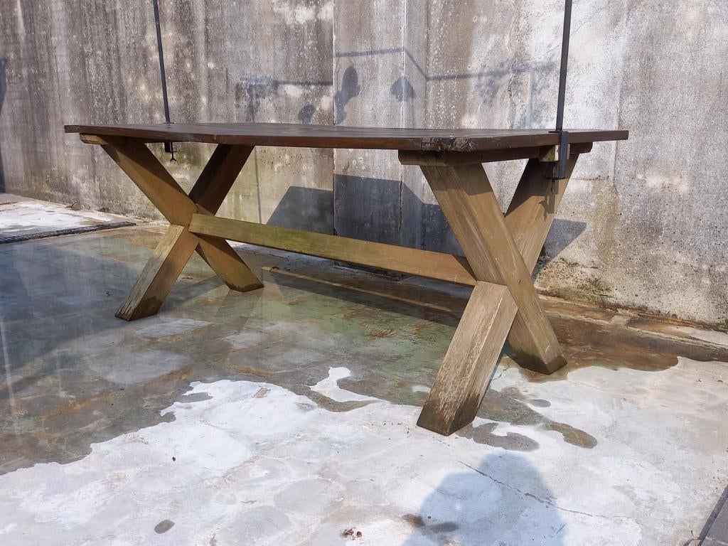 Tuintafel, teak, 180 x 90 x 75 (L x B x H), Tuin en Terras, Tuintafels, Ophalen, Gebruikt, Rechthoekig, Teakhout