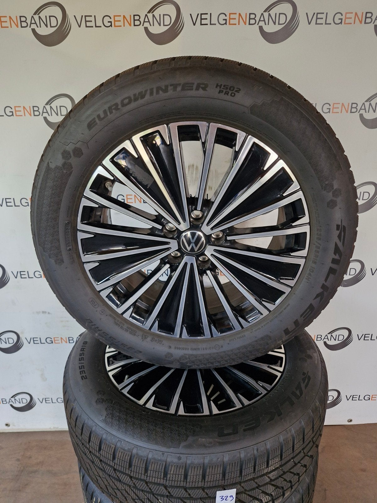 Winterset VW Tiguan Tayron Napoli 235 55 18 5x112 57,1, 18 inch, Gebruikt, ., Banden en Velgen