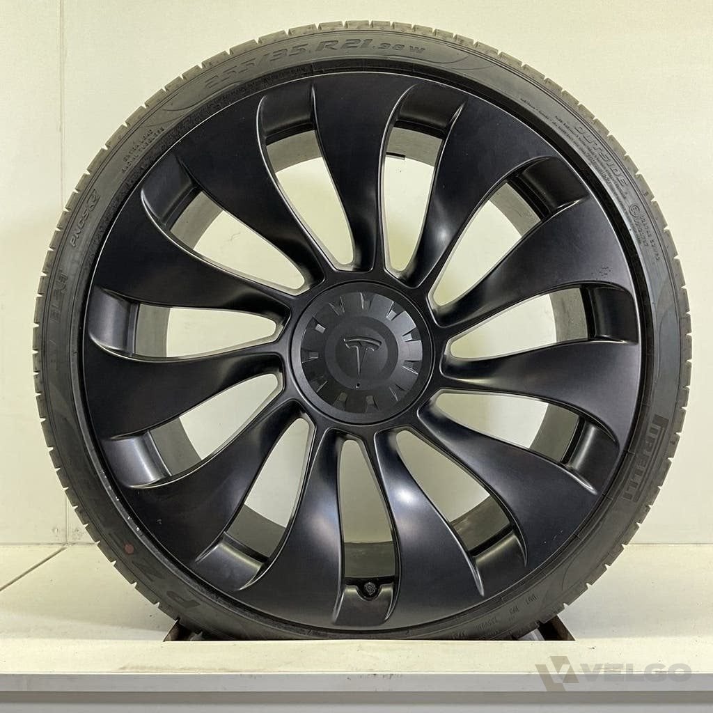 DEMO TESLA MODEL Y UBERTURBINE ZOMERB SET VELGEN 21 INCH, Gebruikt, Banden en Velgen, Info@velgo.nl, Velgo