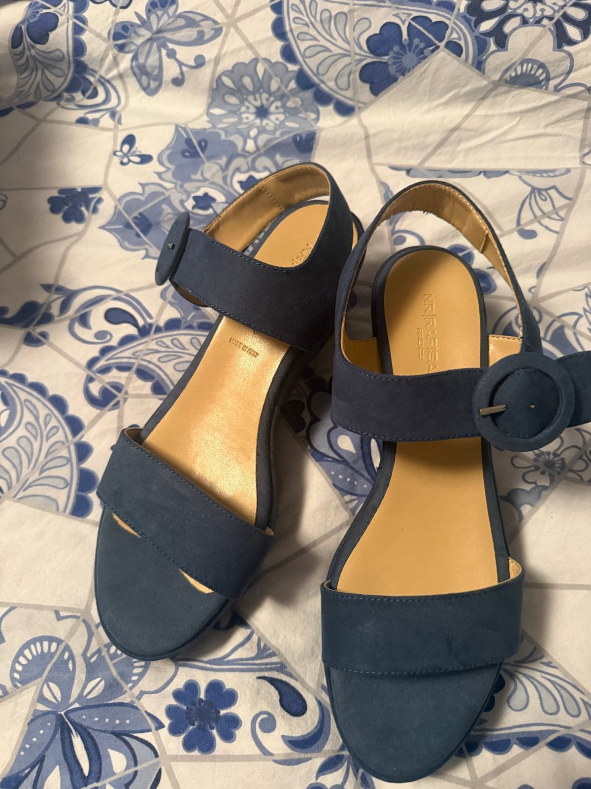 Nieuwe NR Rapisardi Firenze suède maat 40, Ophalen of Verzenden, Nieuw, Blauw, Sandalen of Muiltjes