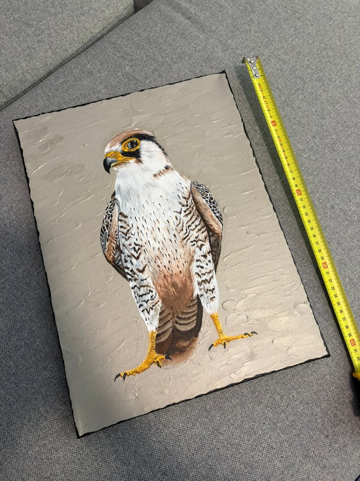 Schilderij roofvogel zandkleur, Ophalen of Verzenden