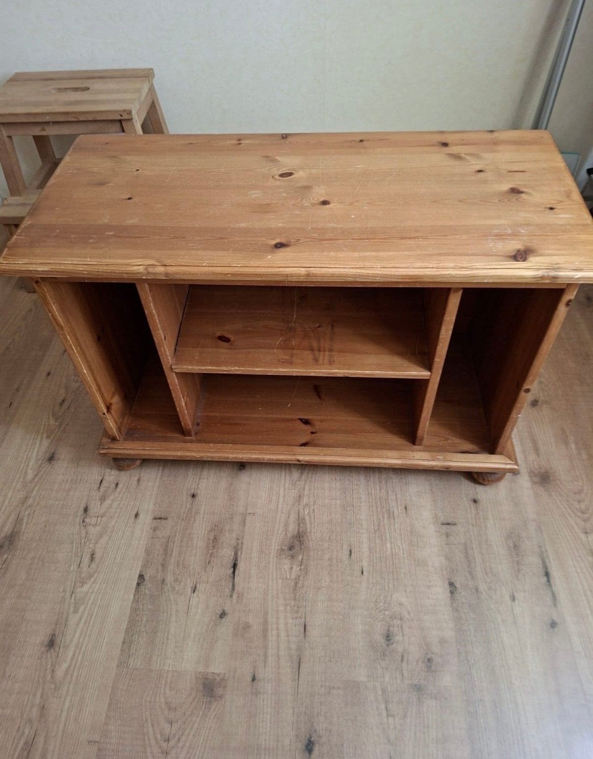 Geloogd grenen tv meubel - 83x58x38 cm, Ophalen, Gebruikt, 50 tot 100 cm, Minder dan 100 cm