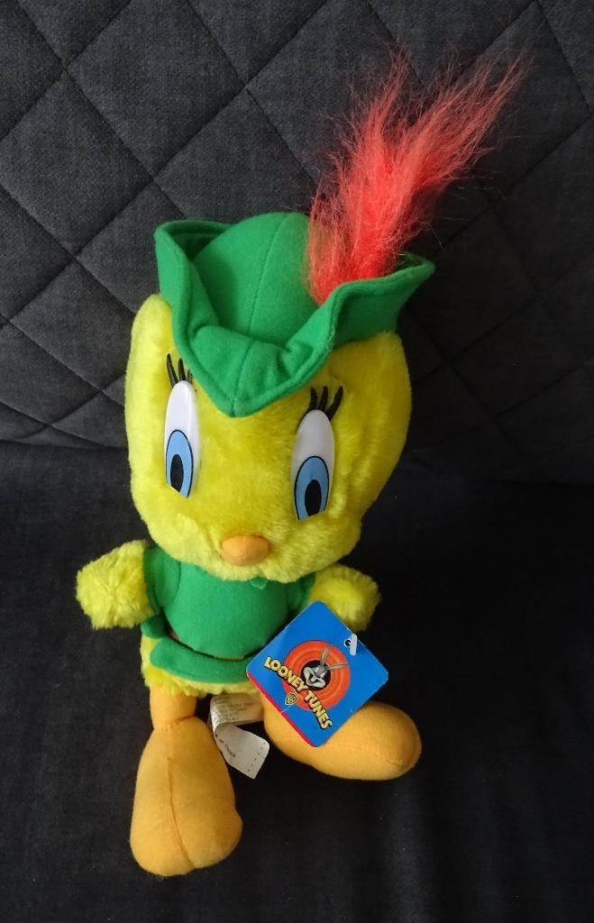 NIEUW Tweety als Robin Hood Looney Tunes knuffel 36 cm, Overige merken, Nieuw, Ophalen of Verzenden, Met label