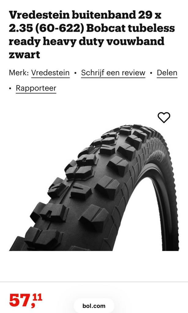 2x vredestein buitenband heavy duty 29x235 60-622, Fietsen en Brommers, Fietsonderdelen, Ophalen of Verzenden, Nieuw, Band
