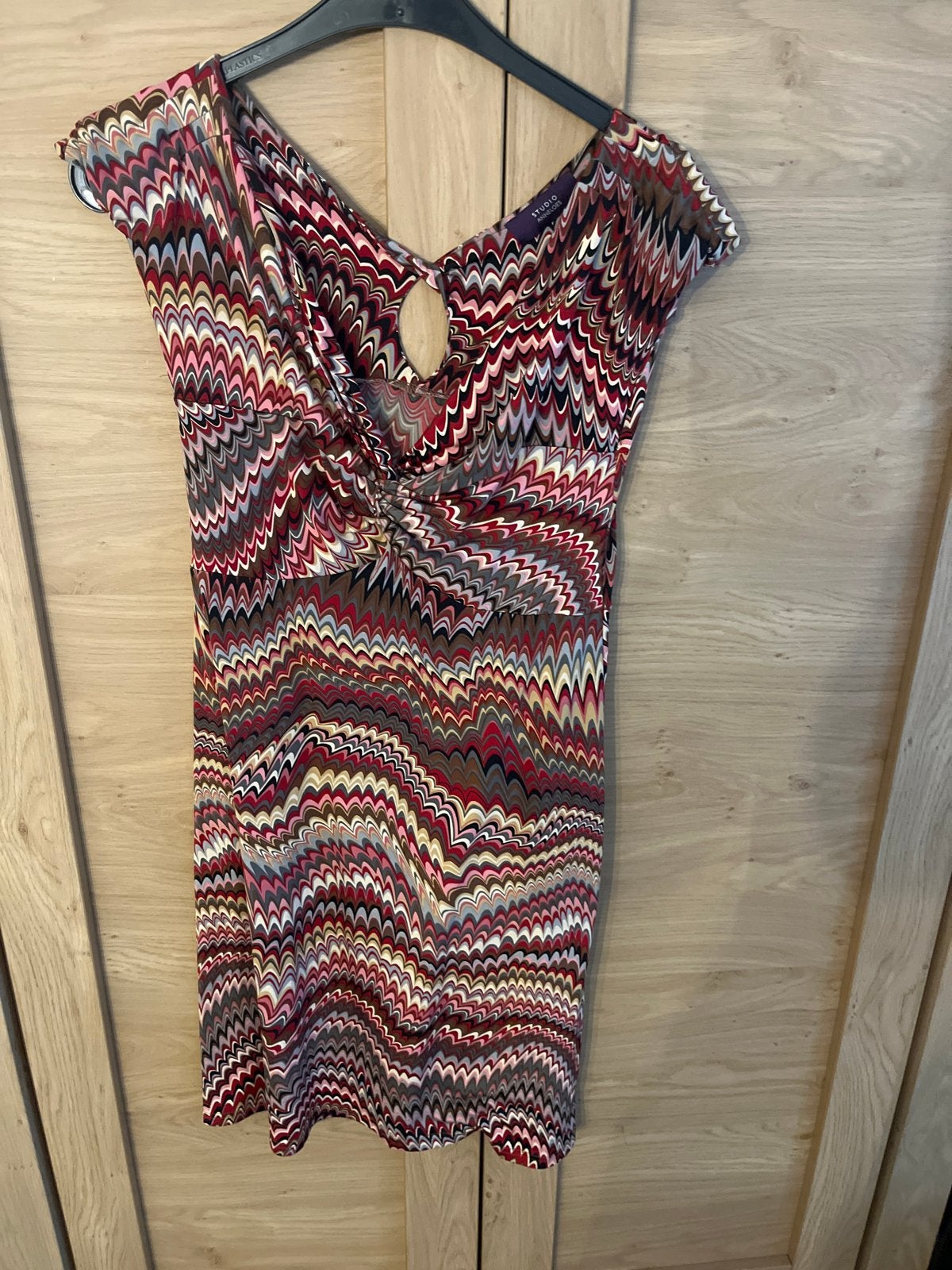 Maat m Studio Anneloes jurk met zigzagprint, Maat 38/40 (M), Meerkleurig, Ophalen of Verzenden, Knielengte