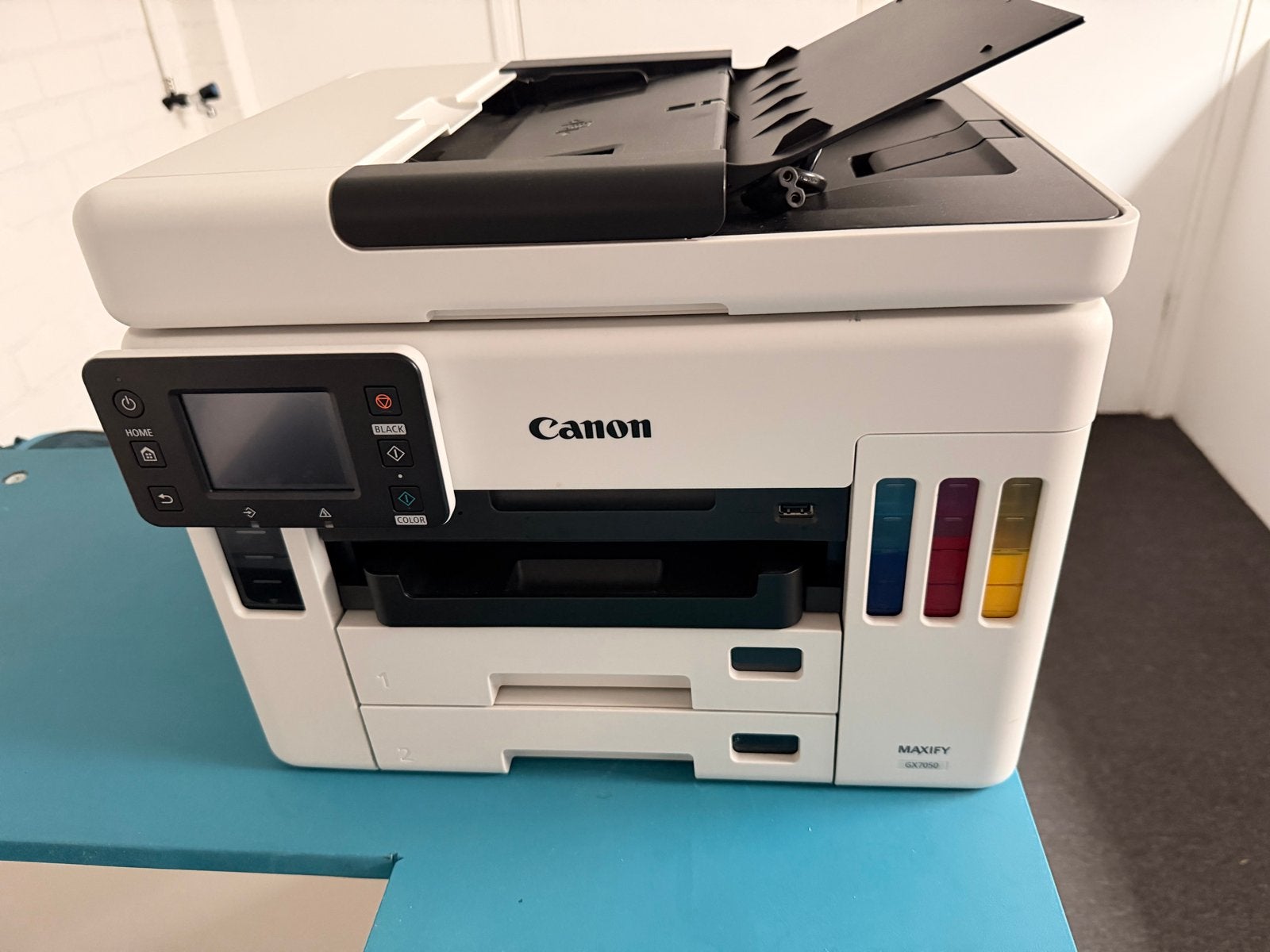Canon Maxify GX7050 - Printkop defect na reiniging, Computers en Software, Printers, Niet werkend, All-in-one, Inkjetprinter, Kleur printen