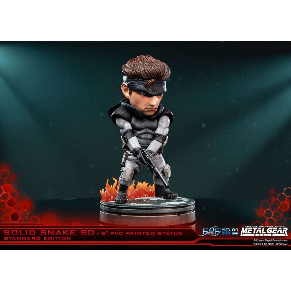 Metal Gear Solid Snake SD 8 inch PVC Statue First 4 Figures, Verzamelen, Heo, Nieuw, Ophalen of Verzenden, Heo