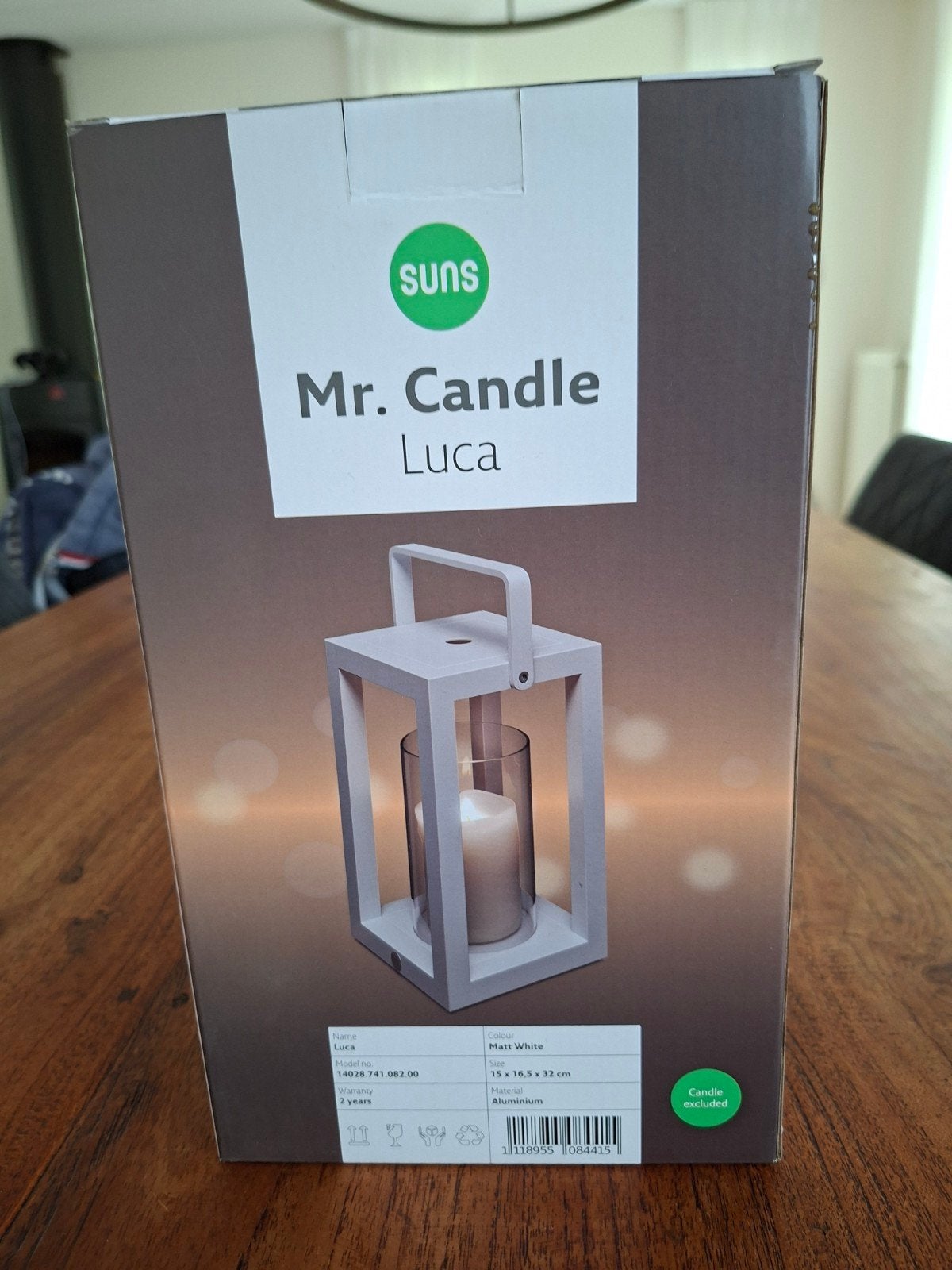 Suns Mr. Candle Luca Lantaarn - Nieuw in doos, Lantaarn, Nieuw, Ophalen of Verzenden, Metaal