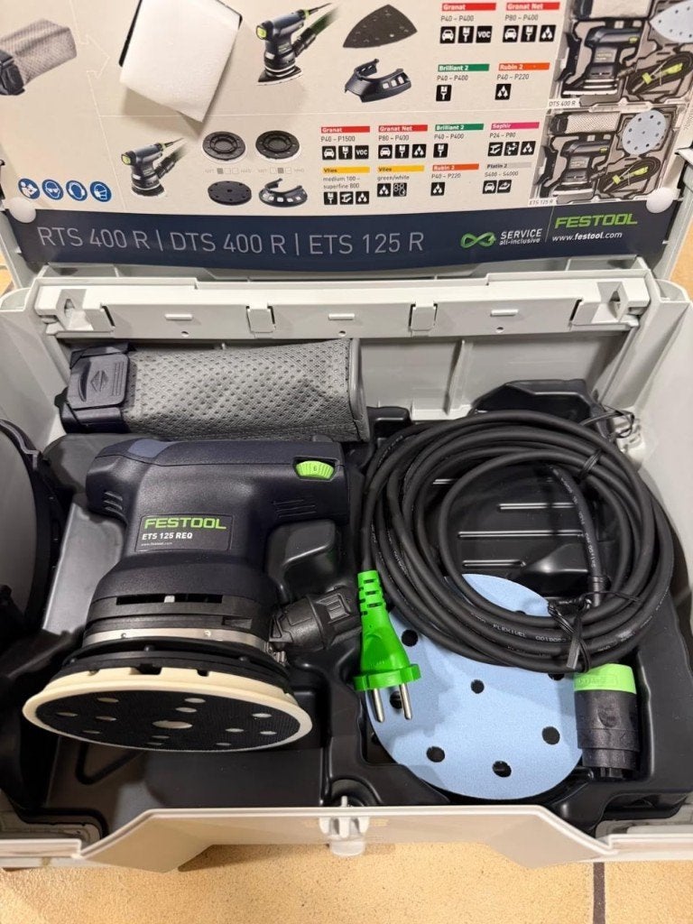 Festool ETS 125 REQ excentrische schuurmachine, Doe-het-zelf en Verbouw, Gereedschap | Schuurmachines, Ophalen of Verzenden, Nieuw